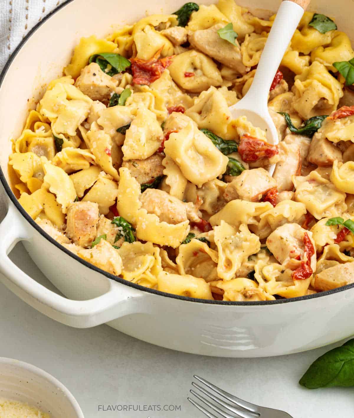 One-Pan Creamy Chicken & Tortellini