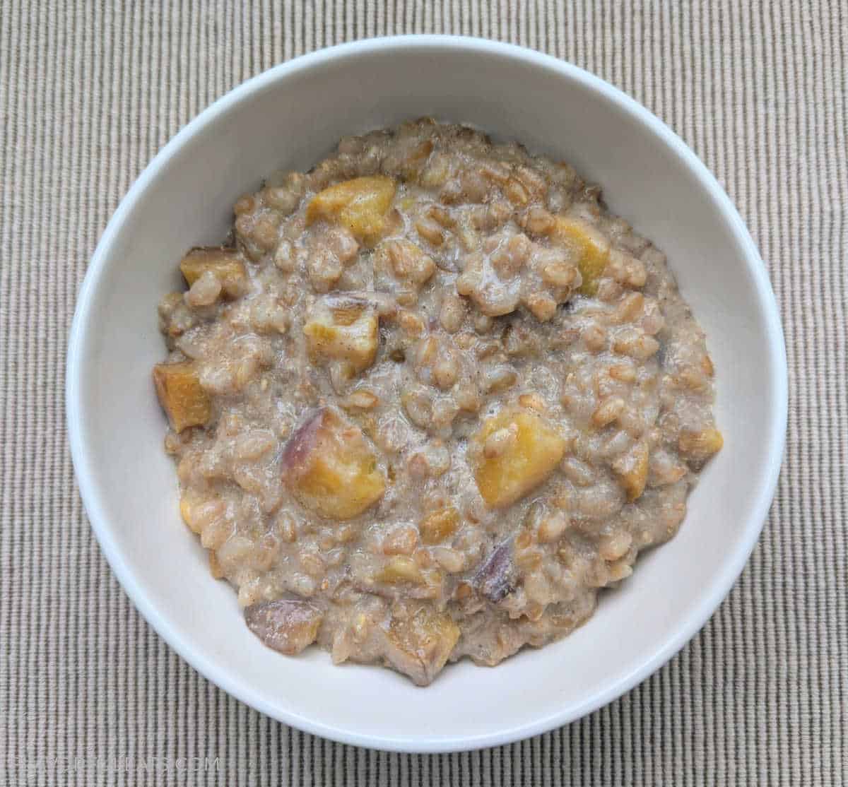 Slow Cooker Peaches & Cream Farro