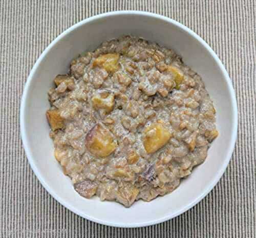 Slow Cooker Peaches & Cream Farro