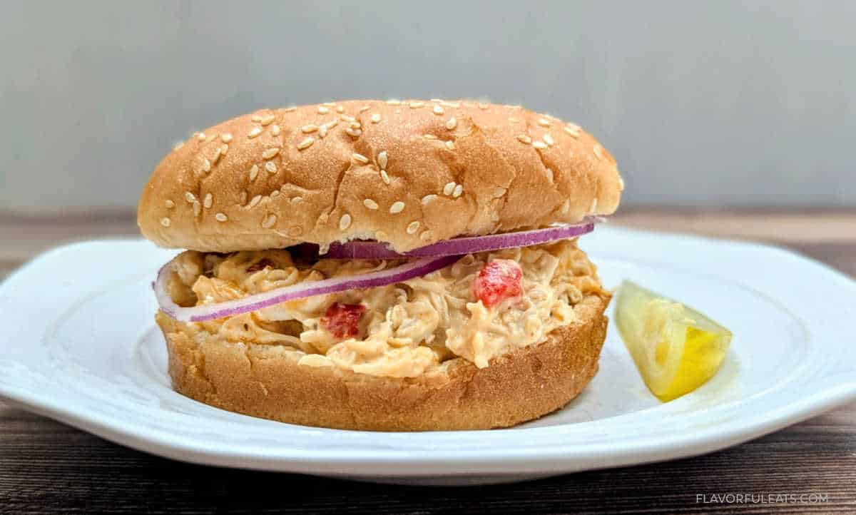 Slow Cooker Pimento Cheese Chicken Sandwiches