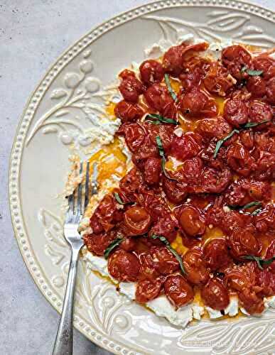 Roasted Cherry Tomato Goat Cheese Dip