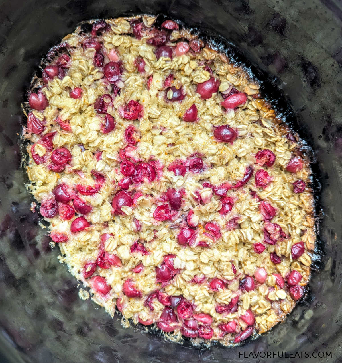 Slow Cooker Cranberry Orange Baked Oatmeal