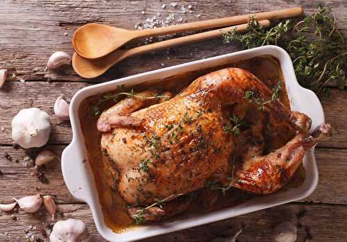 Garlic Roast Chicken with Lemon and Thyme