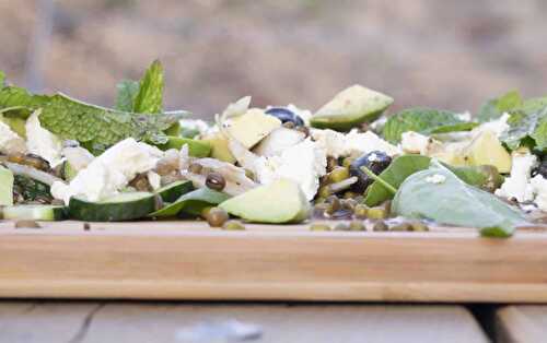 Green Lentil Salad with Feta and Citrus Dressing