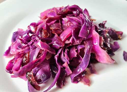 Sauteed Red Cabbage with Bacon and Cranberry