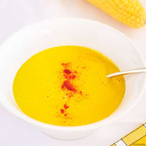 Comforting roasted corn with butternut soup