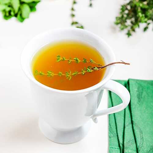 Thyme tea benefits for tonsillitis.