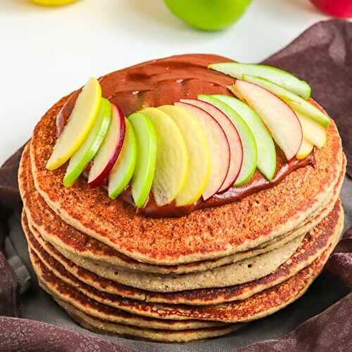 Perfect buckwheat pancakes made with applesauce