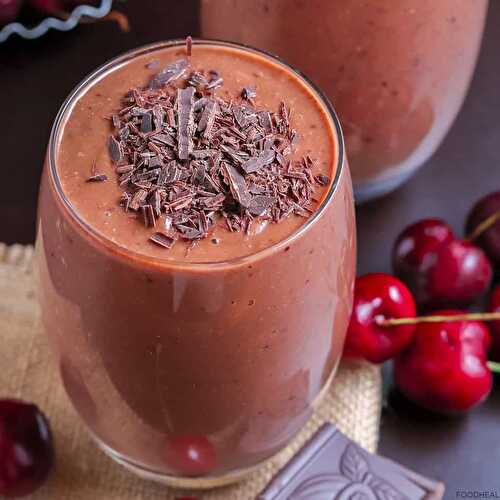 Delicious cherry chocolate smoothie