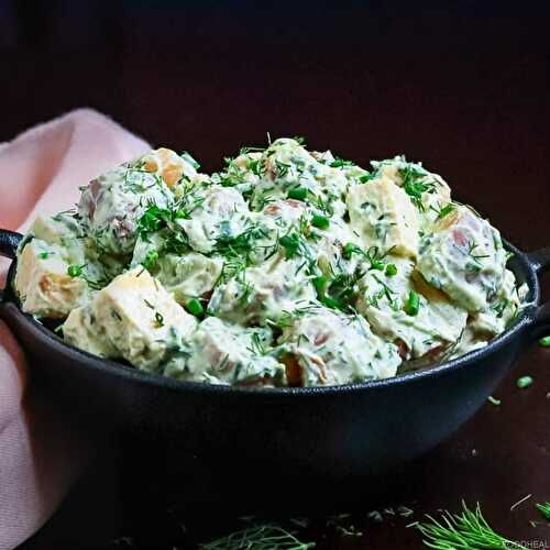 Creamy vegan potato salad