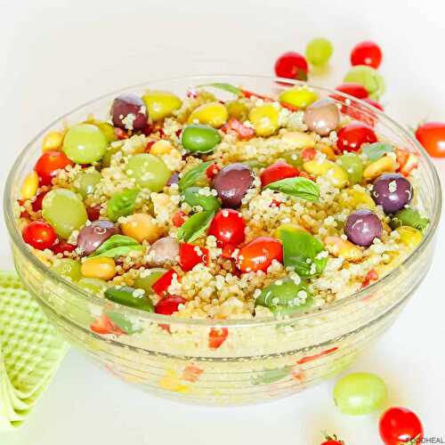 The best Mediterranean quinoa salad with olives