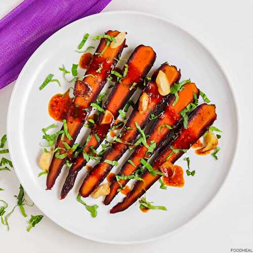 Oven-roasted carrots with balsamic vinaigrette