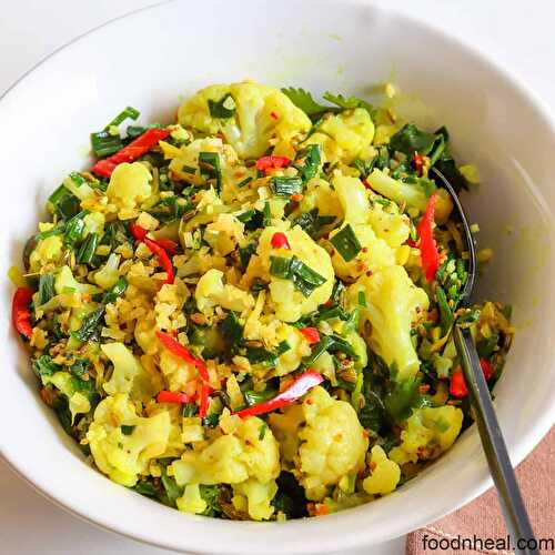 Extra delicious steamed cauliflower