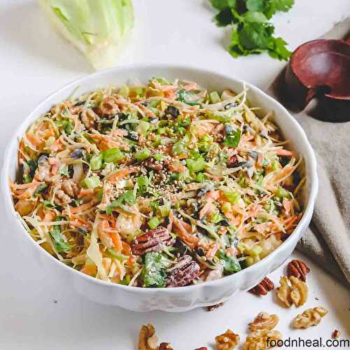 Weight loss cabbage salad with balsamic vinegar