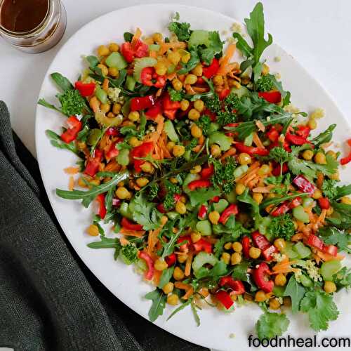 How to create a fantastic arugula salad platter | vegan salad