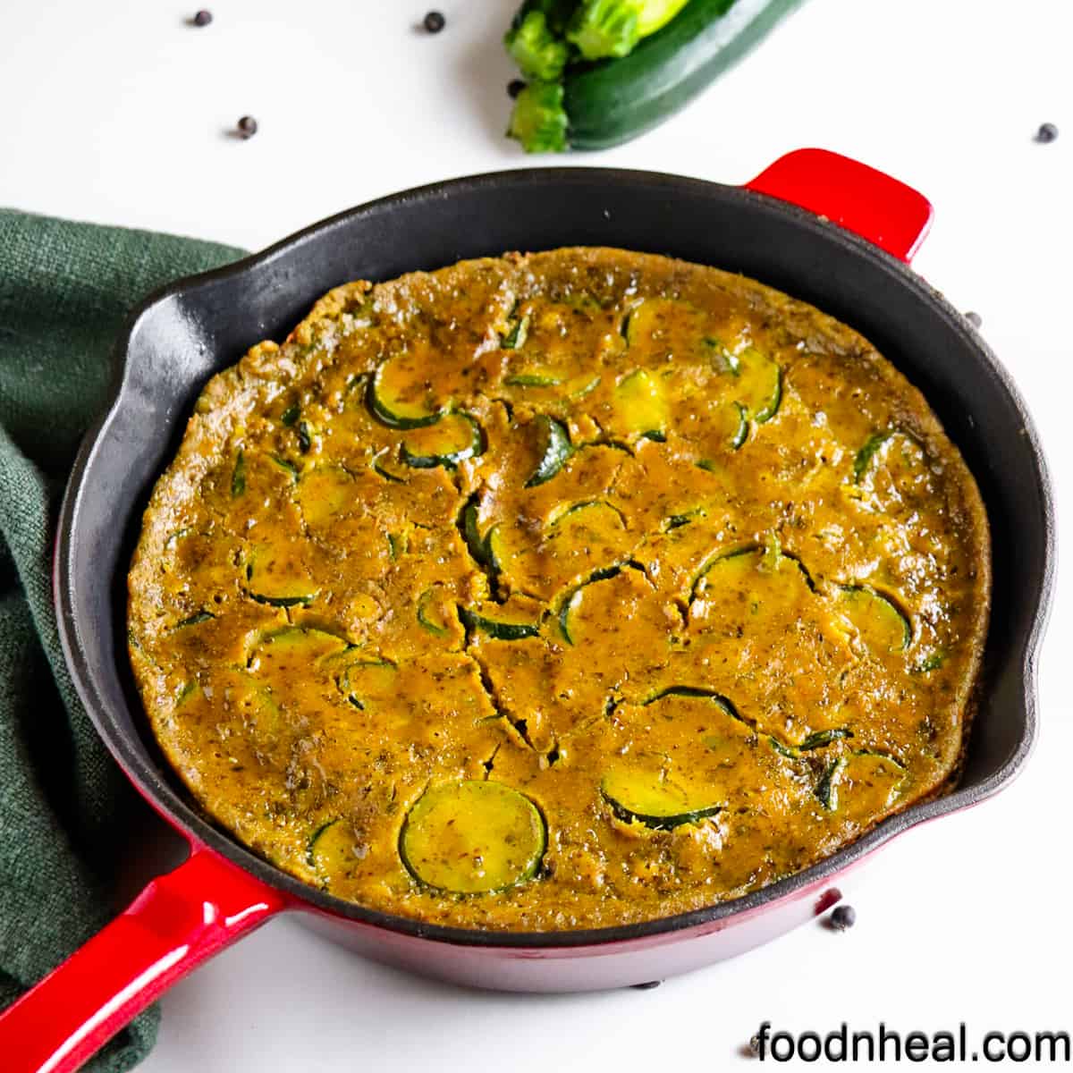 Enjoy this easy and delicious vegan zucchini frittata