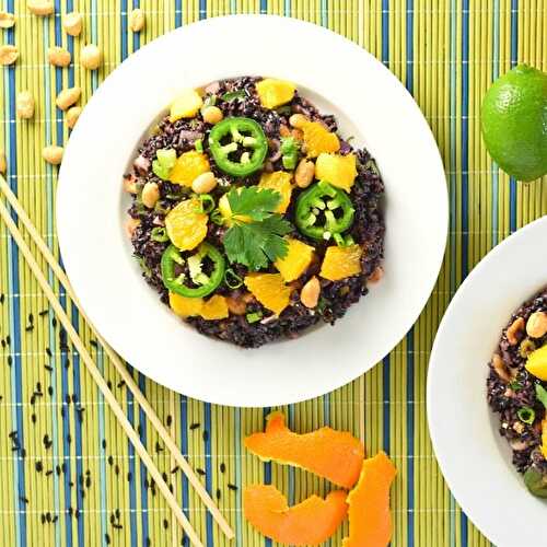 Black Rice Salad with Coconut and Citrus Dressing