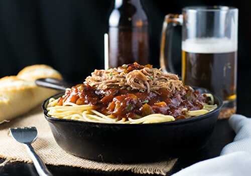 BBQ Spaghetti with Pulled Pork