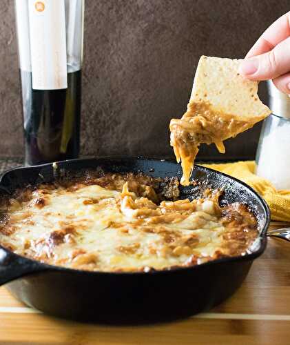 Baked Caramelized Onion Dip with Gruyere Cheese