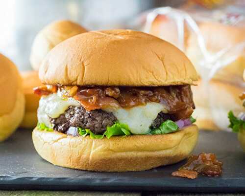 Bacon Jam Burger with Gruyere Cheese
