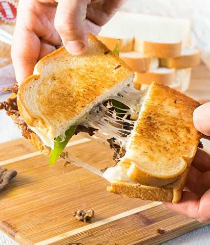 Ultimate Philly Cheesesteak Grilled Cheese