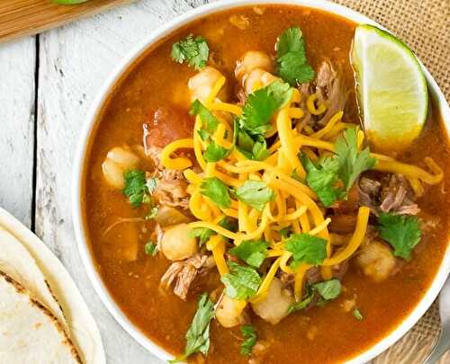 Slow Cooker Posole - Mexican Soup