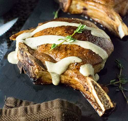 Pan-Seared Pork Chops with Dijon Cream Sauce