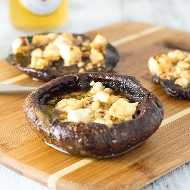 Baked Portobello Mushrooms with Balsamic and Feta