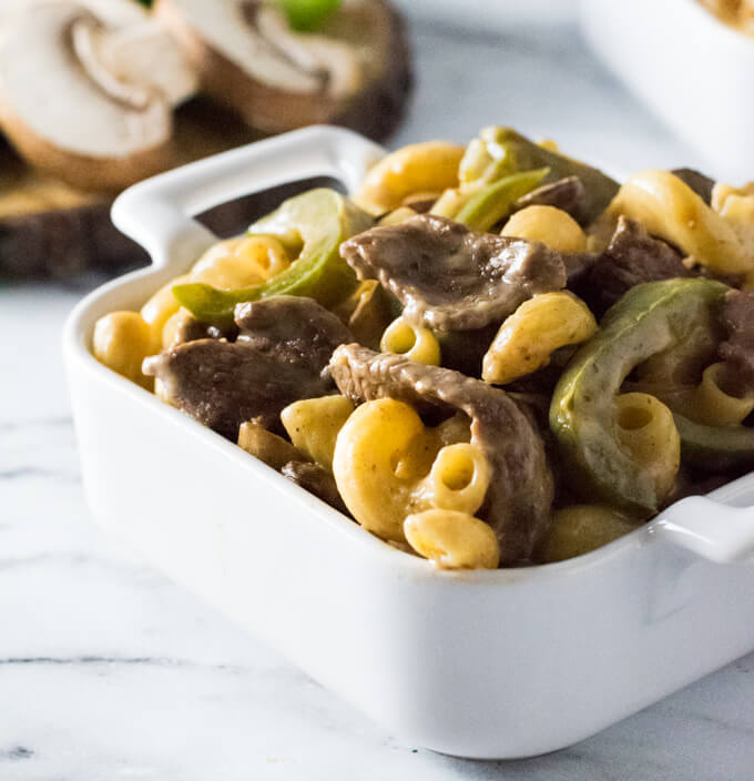 Philly Cheesesteak Pasta