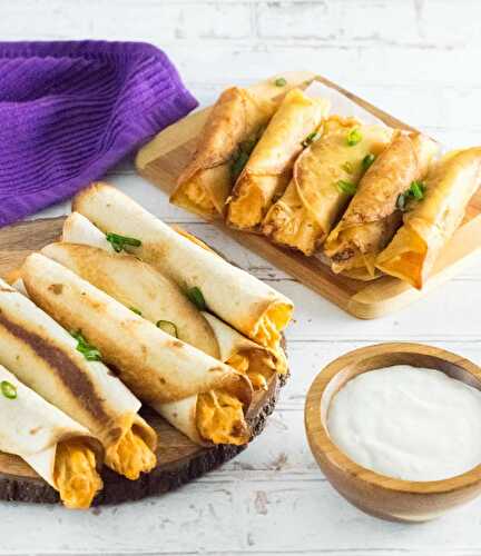 Buffalo Chicken Taquitos - Baked or Fried