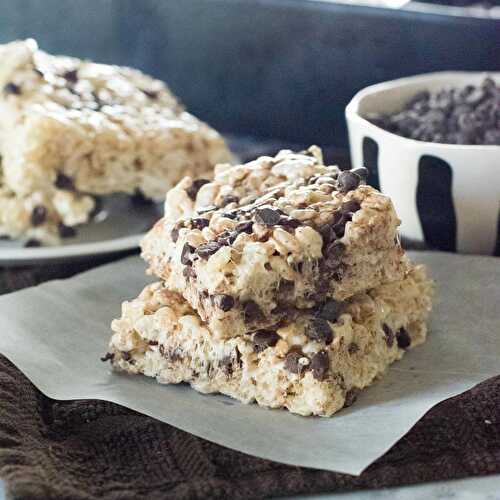 Rice Krispie Treats with Chocolate Chips