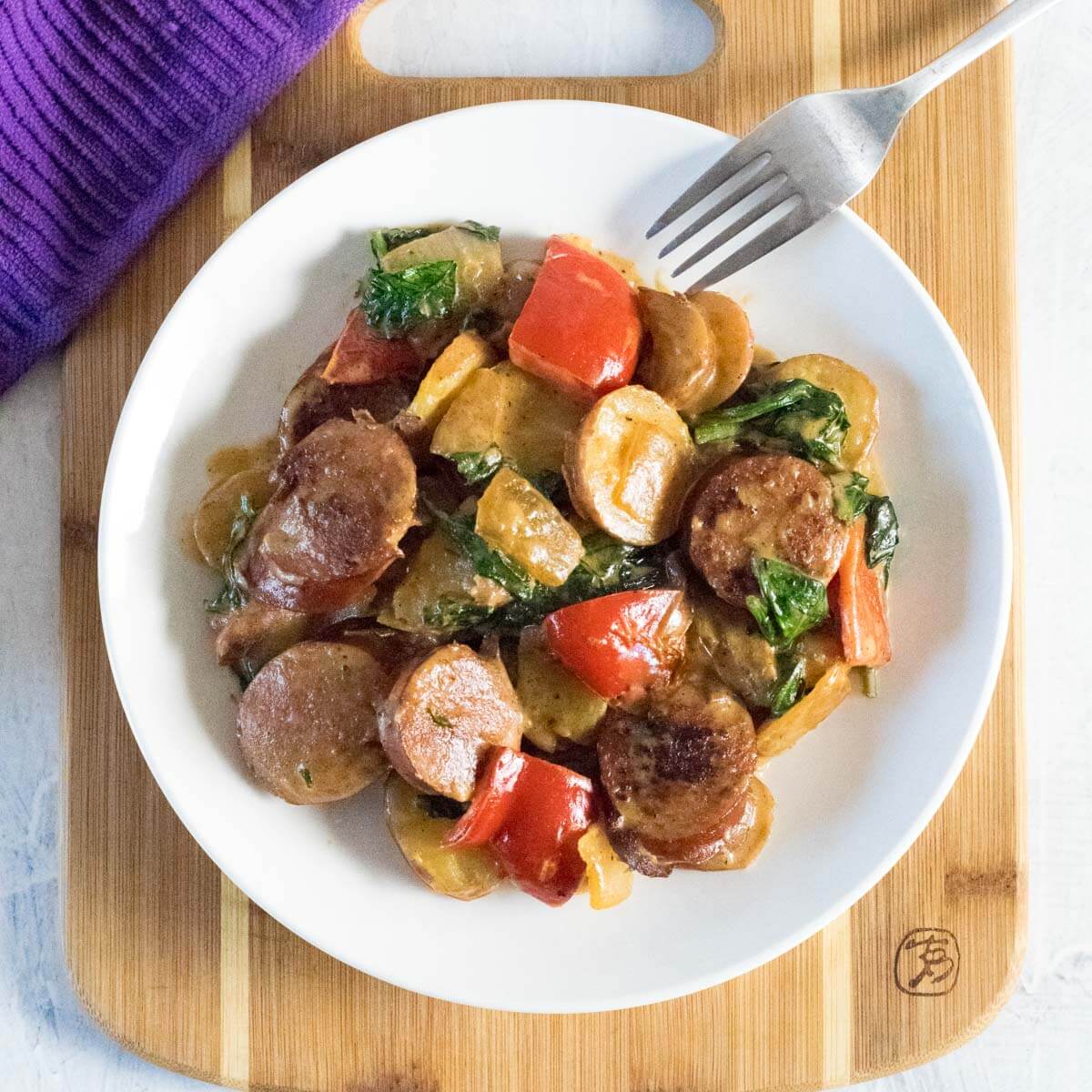 Kielbasa and Potatoes Skillet