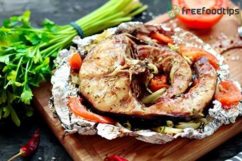 Baked Catfish Steak with Vegetables Recipe | FreeFoodTips.com
