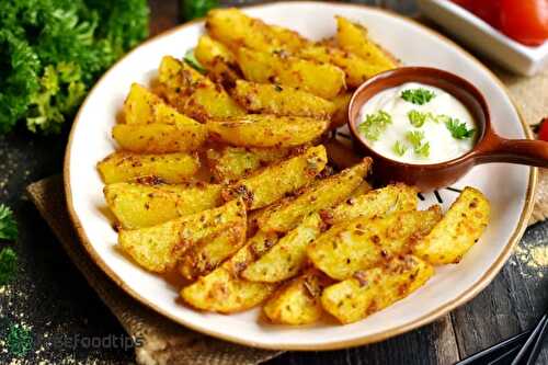 Baked Potato Wedges Recipe | FreeFoodTips.com