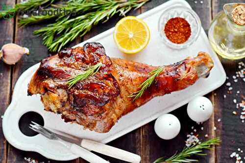 Baked Turkey Leg with Soy Sauce Marinade | FreeFoodTips.com