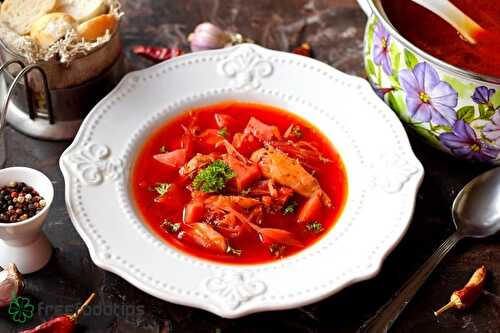 Borscht Recipe: Beet Soup with Chicken | FreeFoodTips.com