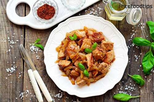 Braised Pork with Onion | FreeFoodTips.com