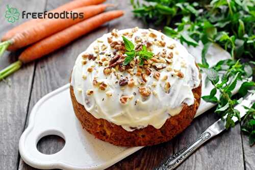Carrot Cake with Cream Cheese Frosting Recipe | FreeFoodTips.com