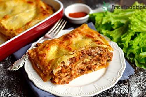 Easy Homemade Lasagna Recipe | FreeFoodTips.com