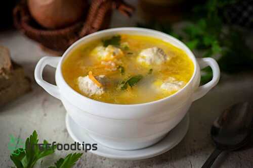 Homemade Chicken Meatball Soup | FreeFoodTips.com