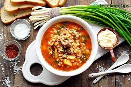 Pickle Soup with Barley | FreeFoodTips.com