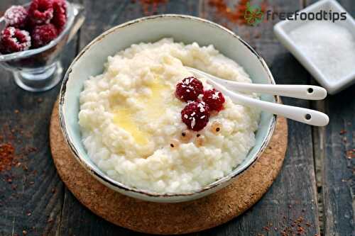 Rice Porridge Recipe with Milk | FreeFoodTips.com