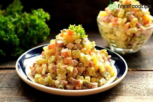 Russian Olivier Salad Recipe | FreeFoodTips.com