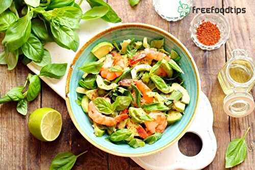 Shrimp Salad with Avocado and Lime  | FreeFoodTips.com