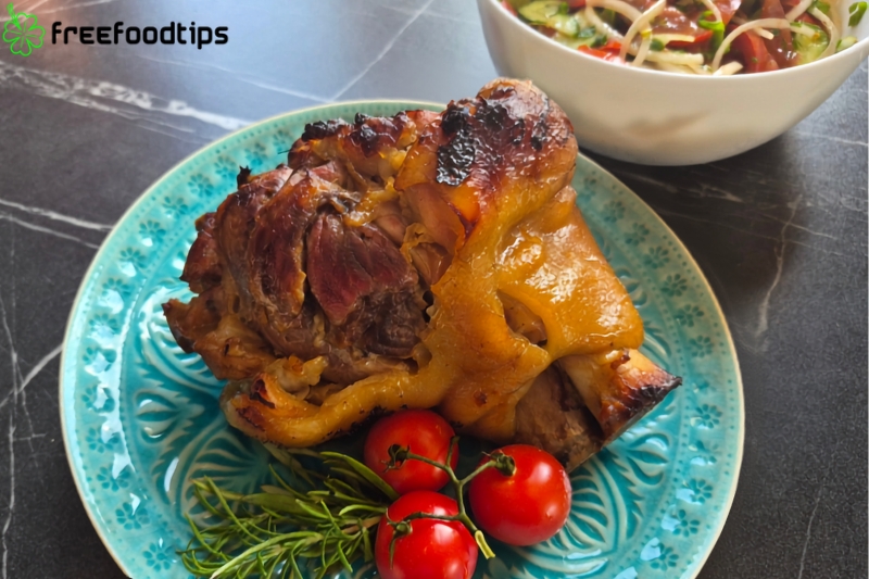Roasted Pork Knuckle - How to make boiled pork knuckle crispy in the oven