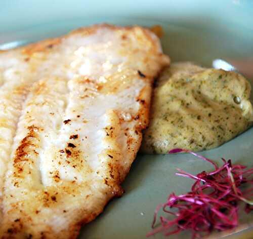 Dover Sole filets with Micro Amaranth puree