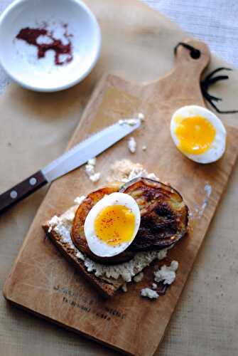 Eggplant Ricotta Toast & Soft Egg