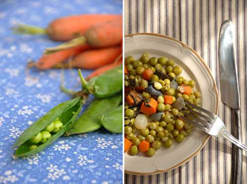 Fresh Peas and Carrots Jardinière