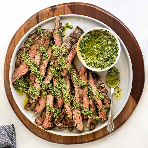 Tuscan Grilled Skirt Steak with Salsa Verde