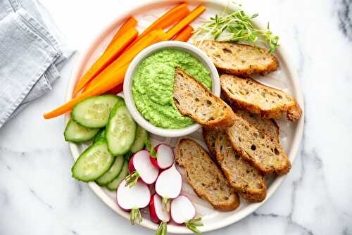 Creamy Pea Dip (a healthy and delicious appetizer or snack!)